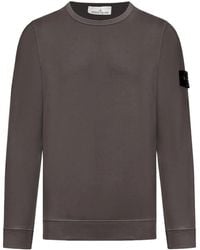 Stone Island - Compass Logo Long-Sleeve Sweatshirt - Lyst