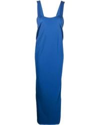 Alberta Ferretti - V-Back Draped Maxi Dress - Lyst