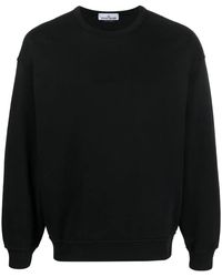 Stone Island - Embroidered-Logo Crewneck Sweatshirt - Lyst