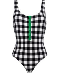 Eres - Funny Check-print One-piece Swimsuit - Lyst