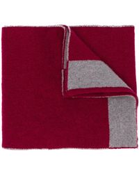 Dell'Oglio Bufanda con ribete en contraste - Rojo