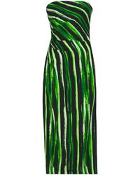 Proenza Schouler - Schulterfreies Kleid mit grafischem Print - Lyst