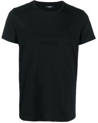 Balmain - Logo-Embossed Cotton T-Shirt - Lyst