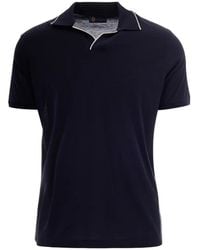 Paul & Shark - Fine-Knit Polo Shirt - Lyst