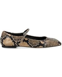 Aeyde - Animal-Print Buckle-Detail Ballet Flats - Lyst