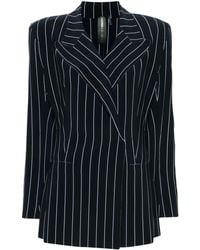 Norma Kamali - Pinstriped Double-breasted Jacket - Lyst