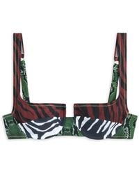 Reina Olga - Brigitte Animal-Print Bikini Top - Lyst