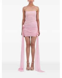 Maygel Coronel - Claustro Ruched Floral-Detail Mini Dress - Lyst