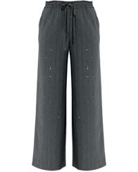 Self-Portrait - Beaded Drawstring Trousers - Lyst