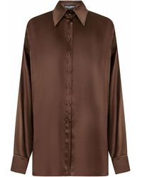 Dolce & Gabbana - Button-up Silk Shirt - Lyst
