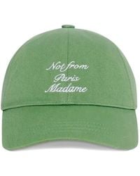 Drole de Monsieur - Slogan Calligraphy-Embroidery Cap - Lyst