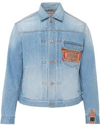 Doublet - Veste En Jean Zephyr Yarn À Effet Délavé - Lyst