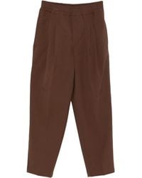 Yes London - Elasticated-Waist Pleated Trousers - Lyst