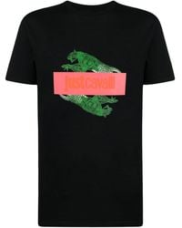 Just Cavalli - T-shirt Met Logo-reliëf - Lyst