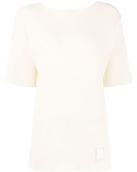 Maison Margiela - Ribbed Crew Neck Knitted Top - Lyst