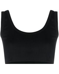 Palm Angels - Logo-Print Cropped Tank Top - Lyst