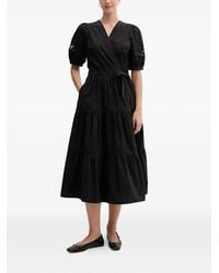 DKNY - Tiered Lace-Insert Midi Dress - Lyst