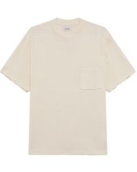 AMISH - Chest-Pocket Raw-Edge T-Shirt - Lyst