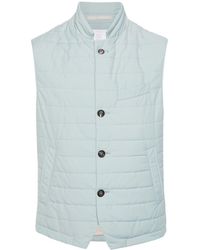 Eleventy - Button-up Quilted Gilet - Lyst