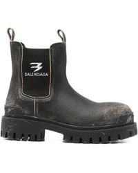 Balenciaga - Strike Logo Chelsea Boots - Lyst