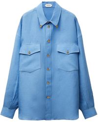 Versace - Linen Relaxed Shirt - Lyst