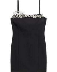 Blumarine - Mini-Jurk Verfraaid Met Rozen En Logo - Lyst