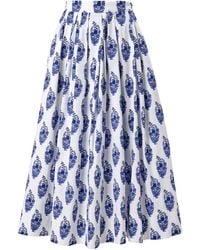 Carolina Herrera - フローラル ブロック スカート - Lyst