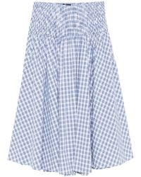 Maje - Check-Pattern A-Line Midi Skirt - Lyst