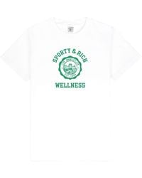 Sporty & Rich - T-shirt Met Print Van Biologisch Katoen - Lyst