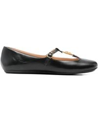 Chloé - Leonore Logo-Medal Ballet Flats - Lyst