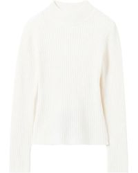 Claudie Pierlot - Ribbed-Knit Mock-Neck Top - Lyst