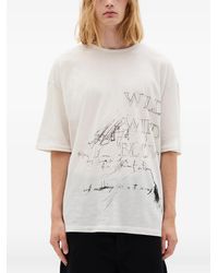 Ann Demeulemeester - Graphic-Print T-Shirt - Lyst