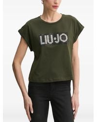 Liu Jo - Logo-Detail T-Shirt - Lyst
