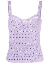 Nanushka - Bustier Crochet-knit Top - Lyst