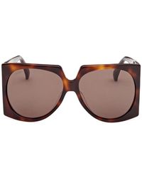 Max Mara Eyewear - Tortoiseshell-Effect Square-Frame Sunglasses - Lyst