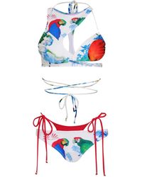 Amir Slama - Cut-Out Floral-Print Bikini Set - Lyst
