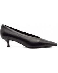 Chantal - Tapered-Toe Leather Pumps - Lyst