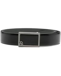 BOSS - Intertwined Double-B Buckle Italian-Leather Belt - Lyst