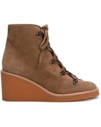 Odissi - Yara Lace-Up Wedge Boots - Lyst