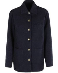 Pinko - Chaqueta de tweed con botones y detalles brillantes - Lyst