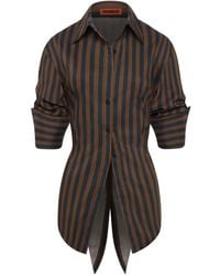 Simon Miller - Striped Button Loch Poplin Shirt - Lyst