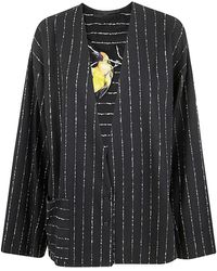 Maria Calderara - Striped Pocket Jacket - Lyst