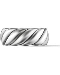 David Yurman - Sterling Silver Sculpted Cable Contour Band Ring - Lyst