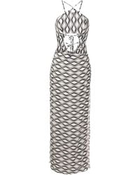 Amir Slama - Cut-Out Wave-Print Maxi Dress - Lyst