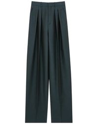 Saint Laurent - Pleated Wide-Leg Trousers - Lyst