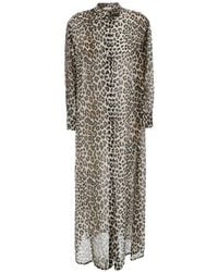 Jucca - Robe-Chemise À Imprimé Léopard - Lyst