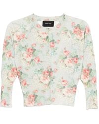 Simone Rocha - Schmaler Cardigan Mit Blumen - Lyst