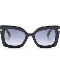 Marc Jacobs - Engraved-logo Square-frame Sunglasses - Lyst