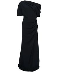 Amsale - Pebble Crepe Slouch Maxi Dress - Lyst