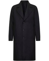 Harris Wharf London - Button-Fastening Wool Coat - Lyst